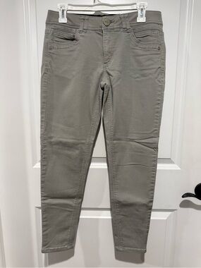 Democracy Ankle Pants in Light Olive Gray